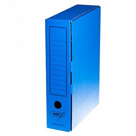 Коробка архивная 75мм синий